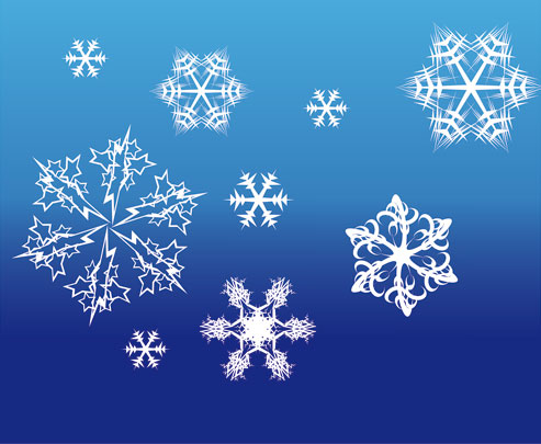 Скачать векторные новогодние открытки со снежинками